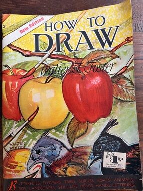 Vintage 1960s Walter Foster How to Draw Art Book New Edition